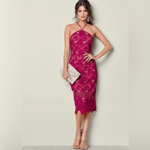 VENUS | Dresses | Venus Pink Lace Halter Dress Nude Underlay Nwt Size 2 | Poshmark VENUS | Dresses | Venus Pink Lace Halter Dress Nude Underlay Nwt Size 2 | Poshmark